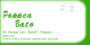 poppea bato business card